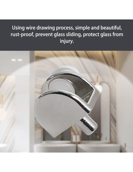 Soporte de Estante de Vidrio Aopin K117, 4 Piezas, 5-8 mm