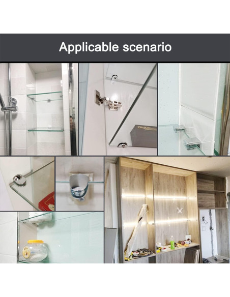 Soporte de Estante de Vidrio Aopin K117, 4 Piezas, 5-8 mm