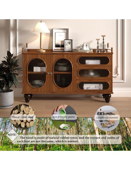 Patas de Madera Xlroaafs 5 Pulgadas Marrón Juego de 4