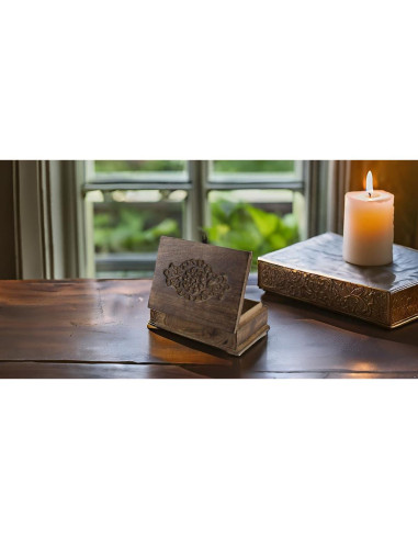 Caja de Joyería Decorativa de Madera Hecha a Mano 20x15cm