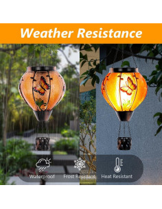 Linterna Solar de Globo Aerostático Starsoul 46 cm con Luz de Llama 2