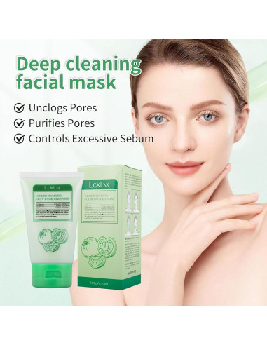 Mascarilla de Arcilla de Tomate Verde Jgppe 2PCS - Limpieza Profunda