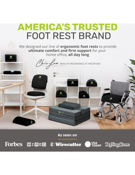 Reposapiés Ajustable ErgoFoam - Espuma Alta Densidad 43.9x29.2cm