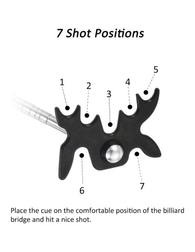 Puente de Taco de Billar Retráctil M METERXITY 82.5-150 cm