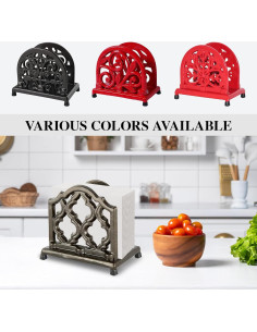 Soporte de Servilletas de Hierro Fundido Jogreful Oro Café 2