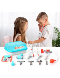 Kit de Doctor para Niños QIZHENXX 15 Piezas con Estetoscopio 2