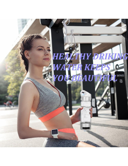 Botella de Agua de Hidrógeno Yzawotk 400ml Portátil de Vidrio Botella de Agua de Hidrógeno Yzawotk 400ml Portátil de Vidrio