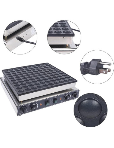 Máquina de Waffles Eléctrica InSyoForeverEC 3400W 100PCS