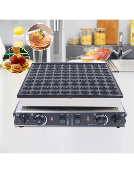 Máquina de Waffles Eléctrica InSyoForeverEC 3400W 100PCS