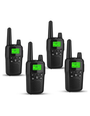 Walkie Talkies Erelis de Largo Alcance 22 Canales VOX Negro