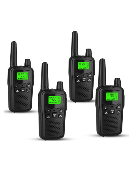 Walkie Talkies Erelis de Largo Alcance 22 Canales VOX Negro