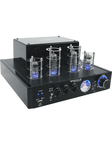 Amplificador Bluetooth Rockville BluTube LED 70W + 2 Altavoces 8" + Subwoofer 8"