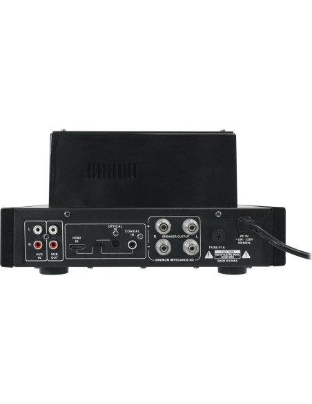 Amplificador Bluetooth Rockville BluTube LED 70W + 2 Altavoces 8" + Subwoofer 8"