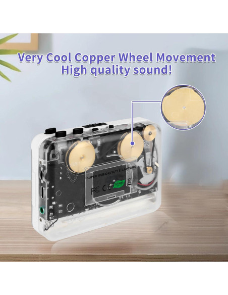 Reproductor de Cassettes Janryzone a MP3 con Auriculares