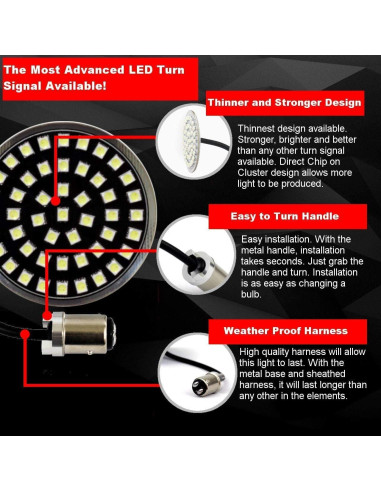 Señales de Giro LED Eagle Lights con Lentes Claros para Honda Valkyrie 1997-2000