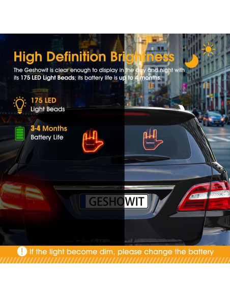 Luz de Dedo LED Bicboz para Coche con Control Remoto - Accesorio Divertido