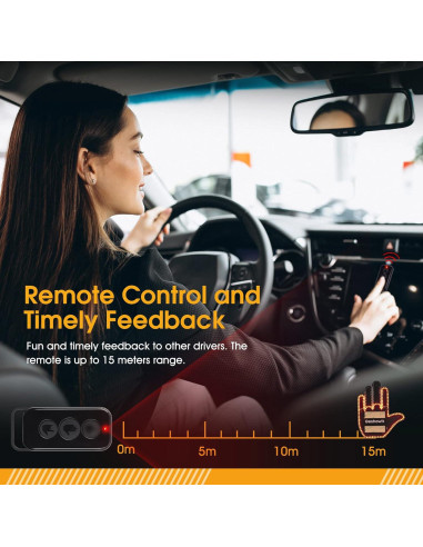 Luz de Dedo LED Bicboz para Coche con Control Remoto - Accesorio Divertido