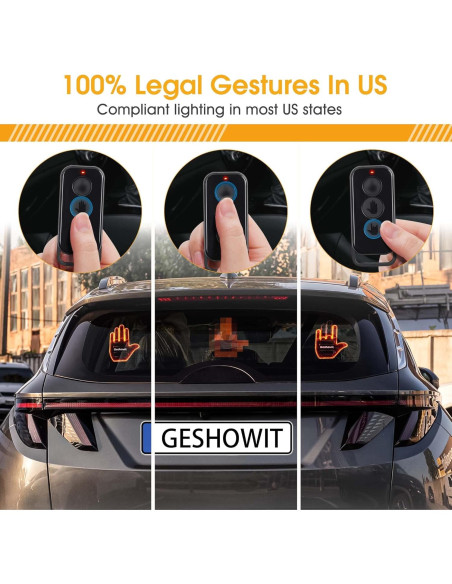 Luz de Dedo LED Bicboz para Coche con Control Remoto - Accesorio Divertido