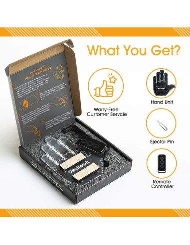 Luz de Dedo LED Bicboz para Coche con Control Remoto - Accesorio Divertido