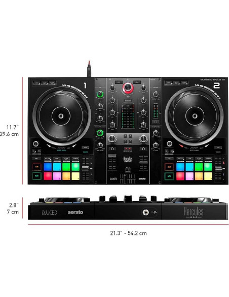 Controlador DJ Hercules DJControl Inpulse 500 + Soporte Pyle