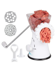 Picadora de Carne Manual CucinaPro con 2 Placas de Acero Inoxidable