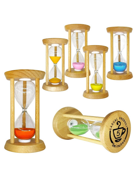 Juego de 6 Relojes de Arena Wizzosivoor - 30s a 10min