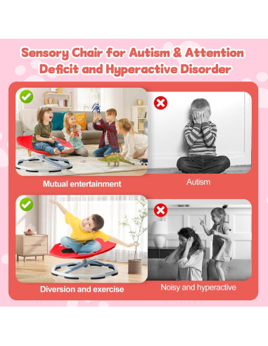 Silla Giratoria Sensorial ONKO para Niños Autistas 99.79 kg