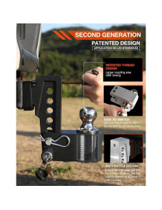 Enganche de Remolque Ajustable OCTORA 912006 5670 KG Negro 2