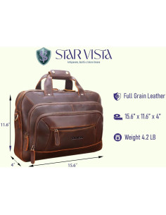 Bolsa de Mensajero Brela 15.6" Cuero Star Vista Unisex 2