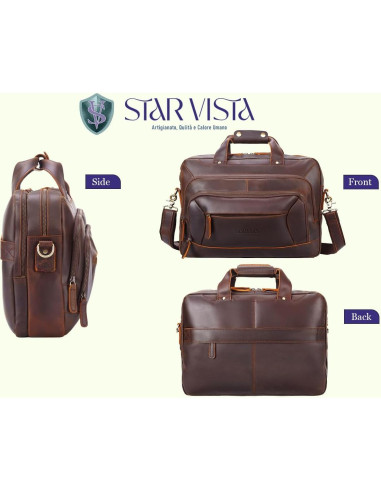 Bolsa de Mensajero Brela 15.6" Cuero Star Vista Unisex