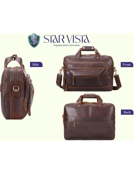 Bolsa de Mensajero Brela 15.6" Cuero Star Vista Unisex