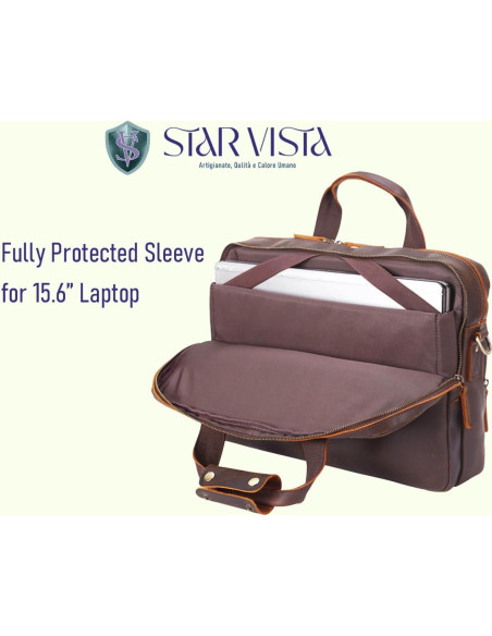 Bolsa de Mensajero Brela 15.6" Cuero Star Vista Unisex