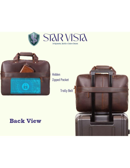 Bolsa de Mensajero Brela 15.6" Cuero Star Vista Unisex