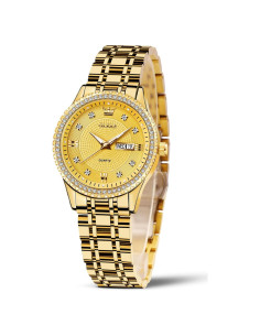 Reloj de Pulsera OLEVS para Mujeres Oro con Diamantes 32mm