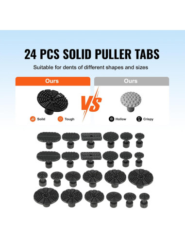 Kit de Eliminación de Abolladuras VEVOR 56 PCS Sin Pintura