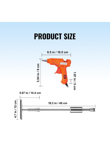 Kit de Eliminación de Abolladuras VEVOR 56 PCS Sin Pintura