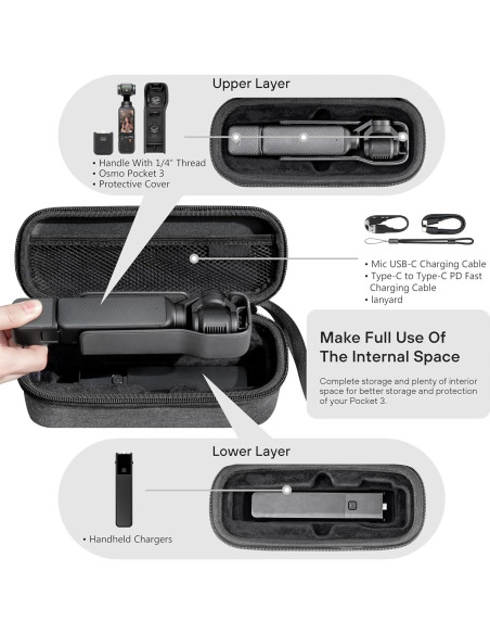 Funda Doble Capa STARTRC para DJI Osmo Pocket 3 - Almacenamiento Portátil