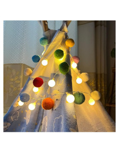 Luces de Hadas con Pom Poms ChiRee - 2 Metros, 20 LED
