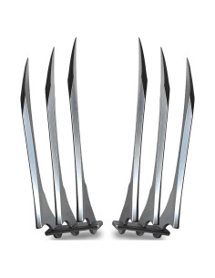 Garras de Wolverine Plateadas para Disfraz Adulto - 2 Pcs
