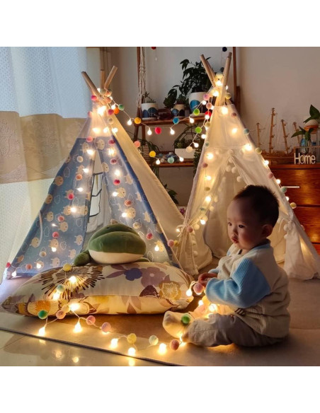 Luces de Hadas con Pom Poms ChiRee - 2 Metros, 20 LED