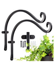Soporte Colgante para Plantas AJART 30 cm Metal Negro