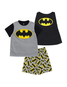 Conjunto de Pijama 3 Piezas Batman DC Comics Niños 2T-12