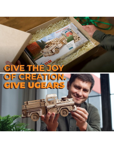 Puzzle 3D de Madera UGEARS Pickup Leñador Chevrolet 3100 - 460 Pcs