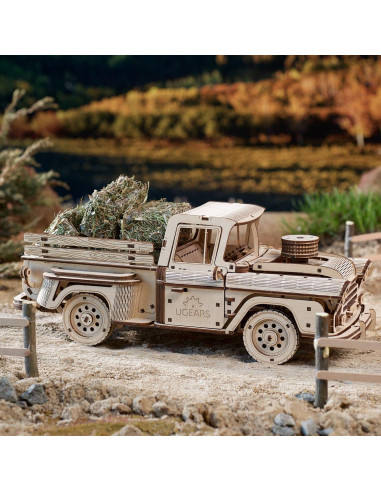 Puzzle 3D de Madera UGEARS Pickup Leñador Chevrolet 3100 - 460 Pcs