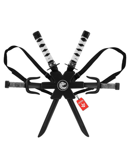 Accesorios de disfraz de ninja Morph con espadas y mochila