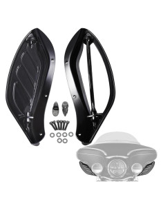 Kit Deflectores de Aire Ajustables Negros Amazicha para Harley 1996-2013