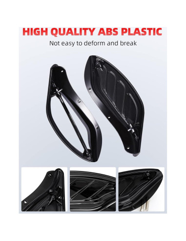 Kit Deflectores de Aire Ajustables Negros Amazicha para Harley 1996-2013