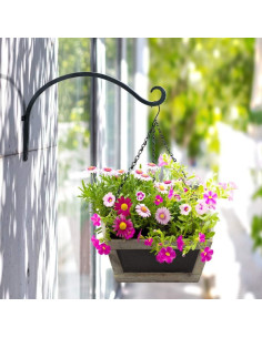 Soporte Colgante para Plantas AJART 30 cm Metal Negro 2