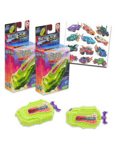 Conjunto Lanzadores Beyblade Doble Hasbro Quad Strike 2 Unidades