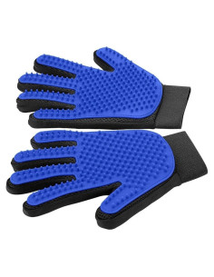 Guantes Quitapelos para Mascotas DELOMO - 1 Par Azul